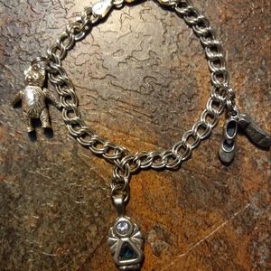 Sterling Silver Multi Charm Bracelet